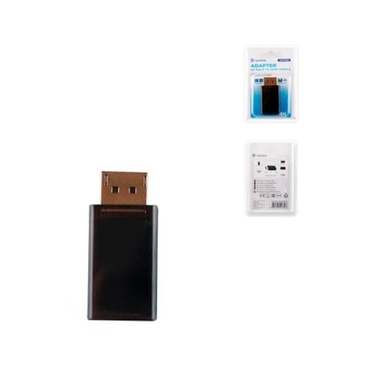 Adaptador DisplayPort a HDMI UNICO AD1762 Negro 1 Puerto ABS/PVC