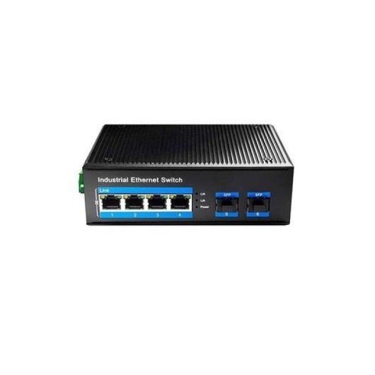 Switch industriale CUDY IG1004S2P 1000 Mbps 4 PoE RJ45 + 2 SFP Full-Duplex -40~80ºC