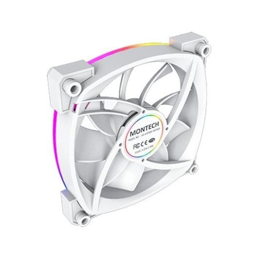 Montech AX120 Ventoinha 120mm PWM ARGB 59CFM 27dB 1.8mmH2O Branca
