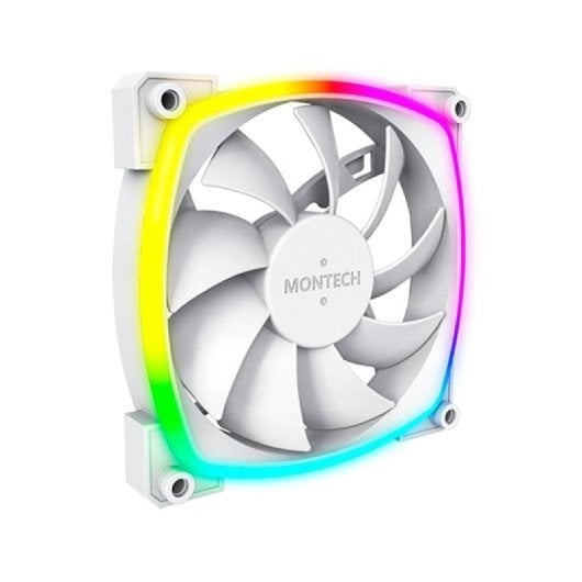Montech AX120 Ventoinha 120mm PWM ARGB 59CFM 27dB 1.8mmH2O Branca