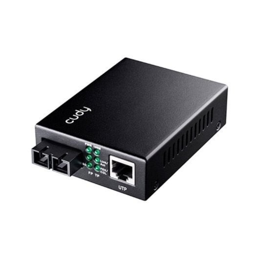 Conversor Cudy MC100SA-20 10/100M 1310nm Monomodo SC 20km Plug and Play Negro