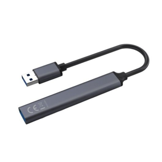 Hub USB Savio AK-70 3 puertos USB 2.0, 1 puerto USB 3.1 Gen 1, aluminio, 18cm