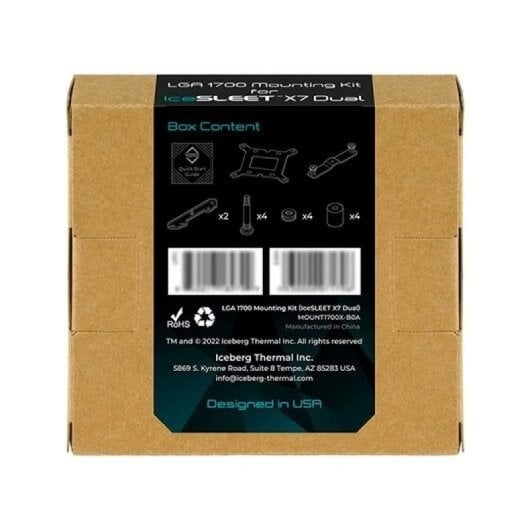 Adaptateur thermique Iceberg X7 pour prise 1700 noir gris. Compatibilité ICESLEET X7.