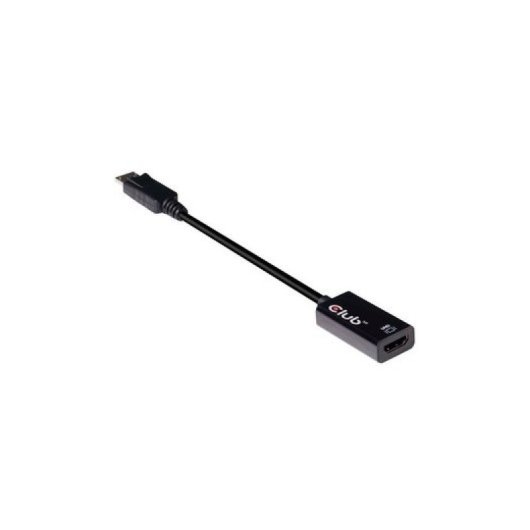Adaptador DisplayPort 1.4 a HDMI 2.0b Club3D CAC-1080 4K 60Hz HDR Macho/Hembra Negro