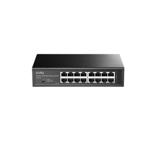 Switch Cudy FS1016 16 Puertos Fast Ethernet Plug and Play LEDs Negro