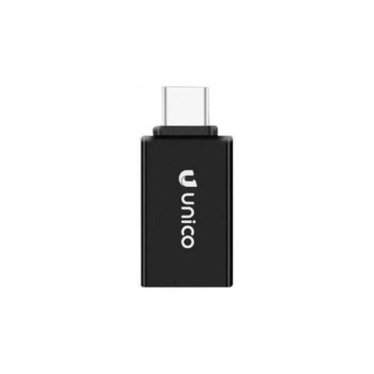 Adaptador UNICO AD1263 USB-C a USB-A 3.0 Macho/Hembra Negro compacto