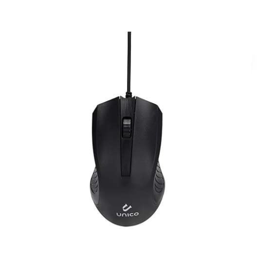 Ratón Unico Plus con cable 1200 DPI ABS programable rueda desplazamiento 1.35m negro