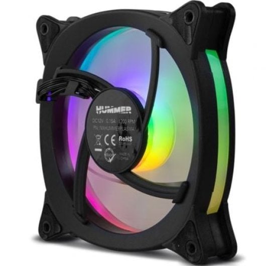 NOX ARGB 5V 120mm Hummer V-FAN Anti-Vibrationsecken 30,7CFM LED Infinity Mirror Luftkühlung