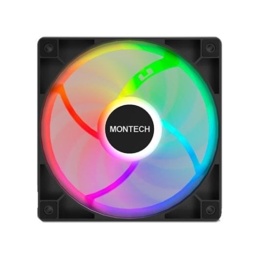Refrigeración Aire Montech 120mm GF120 PWM ARGB 1600RPM Negro Iluminación LED
