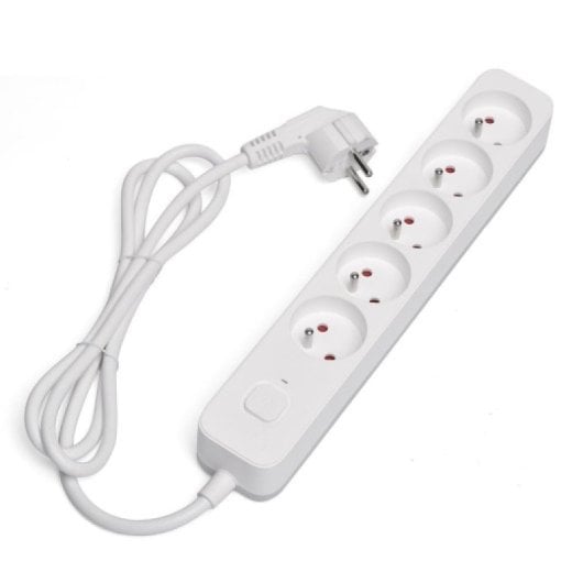 Regleta Savio LZ-09 5 enchufes 3m protección infantil y sobretensión blanco