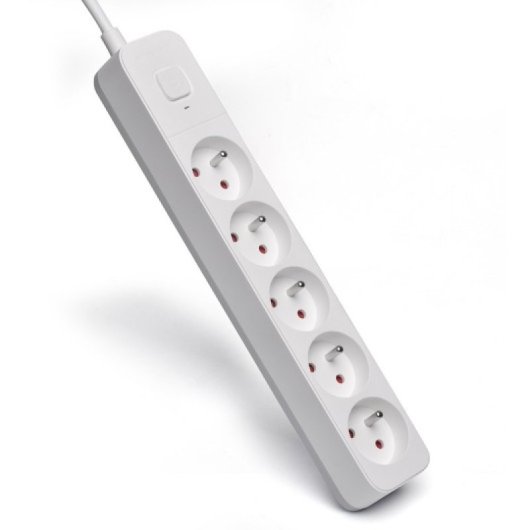 Regleta Savio LZ-09 5 enchufes 3m protección infantil y sobretensión blanco