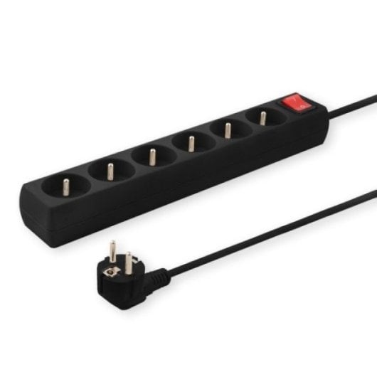 Multipresa Savio LZ-01 a 5 prese, tipo E, 1,5 m, nera, interruttore 2500 W
