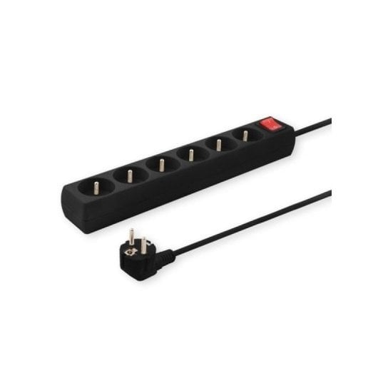 Multipresa Savio LZ-01 a 5 prese, tipo E, 1,5 m, nera, interruttore 2500 W