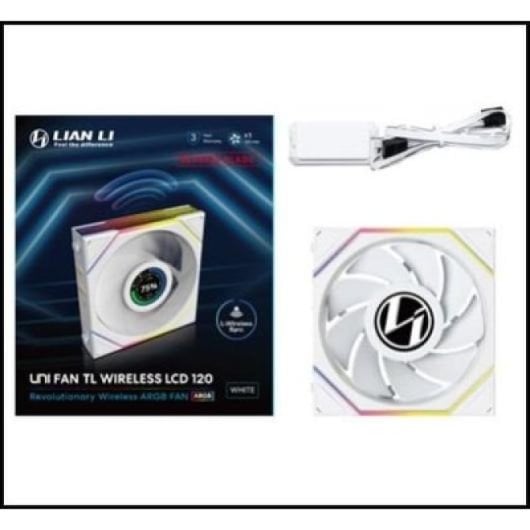 Luftkühlung Lian Li 120mm UNIFANTL-LCD Wireless ARGB Weiß Reverse LCD PWM