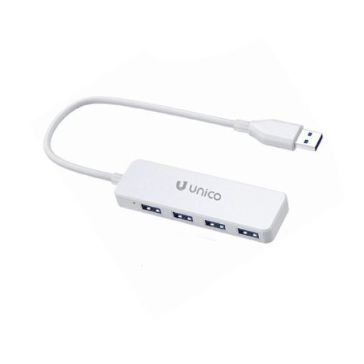 Adaptador UNICO AD1423W USB-A a 4 USB-A Blanco 90mm Aleación de Aluminio