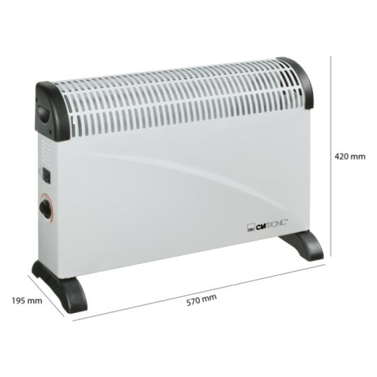 Radiador Eléctrico Bomann KH 3077 2000W compacto termostato silencioso y asas de transporte
