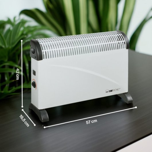 Radiador Eléctrico Bomann KH 3077 2000W compacto termostato silencioso y asas de transporte