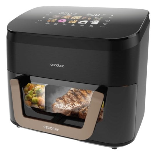 Friteuse à air Cecotec Cecofry 11L 2900W double bac avec fumoir et grill