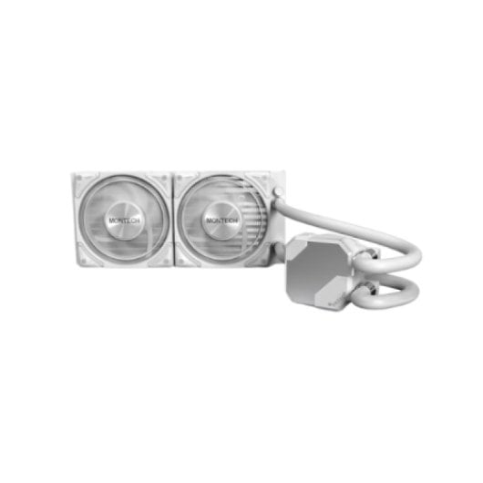 Montech HyperFlow S240 240-mm-Flüssigkeitskühlung mit 2 ARGB-Lüftern, Weiß