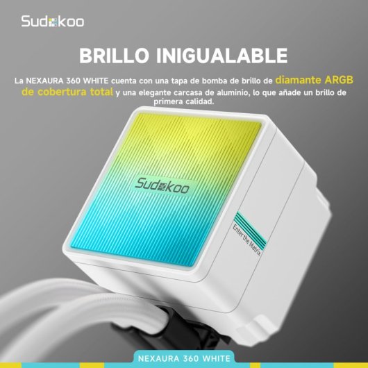 Sudokoo NEXAURA 240 mm 2-Lüfter RGB Innovative Flüssigkeitskühlung