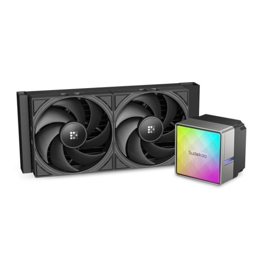 Sudokoo NEXAURA 240-mm-Flüssigkeitskühlung mit 2 RGB-Lüftern und innovativem Design