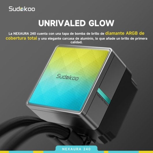 Sudokoo NEXAURA 240-mm-Flüssigkeitskühlung mit 2 RGB-Lüftern und innovativem Design