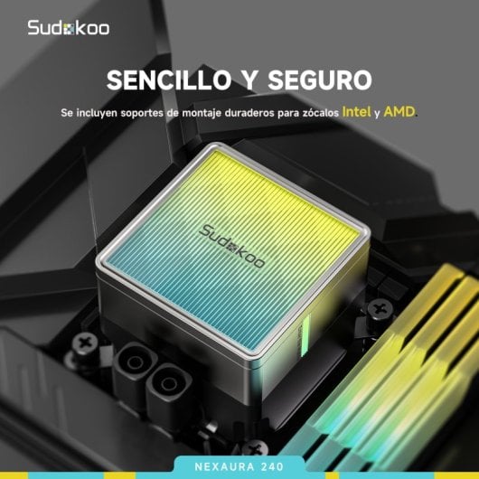 Sudokoo NEXAURA 240-mm-Flüssigkeitskühlung mit 2 RGB-Lüftern und innovativem Design