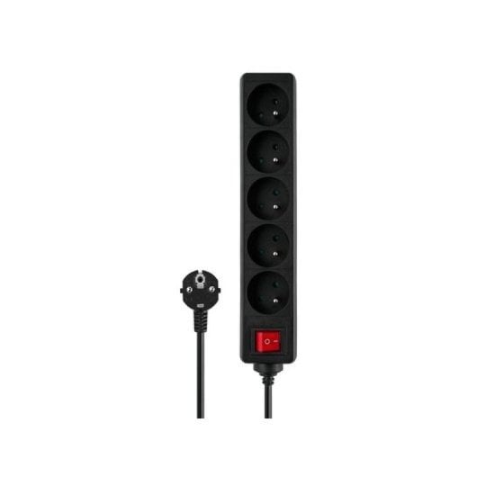 Regleta Savio LZ-03 5 enchufes 5m interruptor 2500W negro