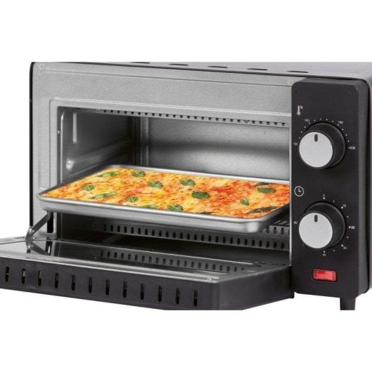 Forno elettrico Clatronic HPN8 8 litri Inox doppio vetro timer Nero