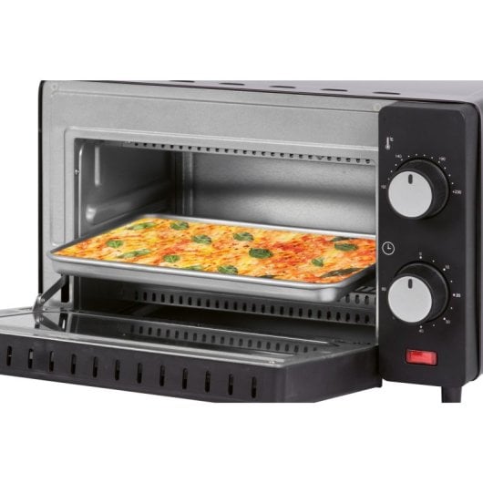 Clatronic HPN8 8-Liter-Edelstahl-Elektrobackofen mit Doppelglas und Timer