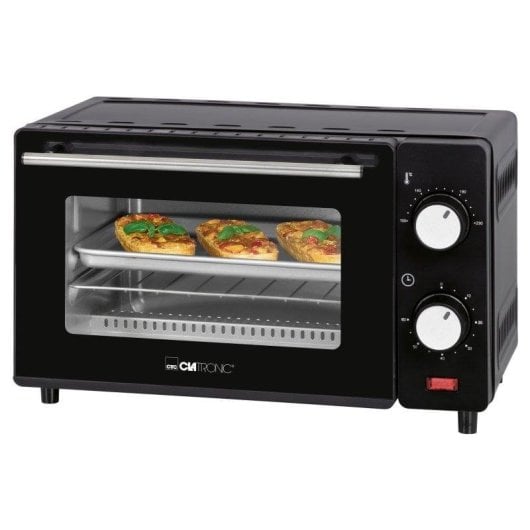 Forno elettrico Clatronic HPN8 8 litri Inox doppio vetro timer Nero