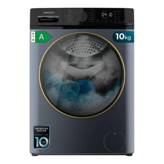 Lavadora Cecotec Bolero DressCode 10610 Carga Frontal 10kg 1400rpm A Ice Blue Steam Max Fuzzy Logic