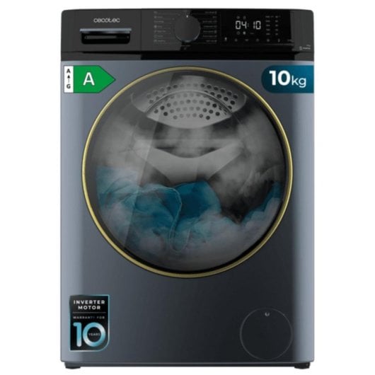 Lavadora Cecotec Bolero DressCode 10610 Carga Frontal 10kg 1400rpm A Ice Blue Steam Max Fuzzy Logic