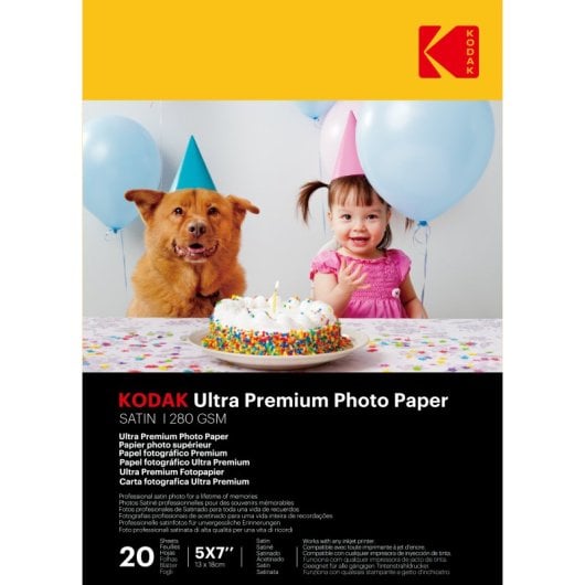 Papel Fotográfico Satinado 280g/m² 13x18 cm Kodak Ultra Premium Alta Durabilidad