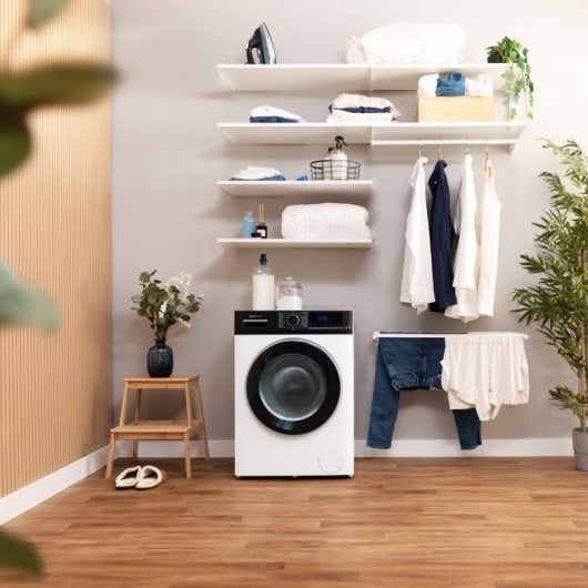 Máquina de lavar roupa Cecotec de 10 kg com carregamento frontal, 1400 rpm, Classe A, Vapor Max Inverter, mais 15 programas