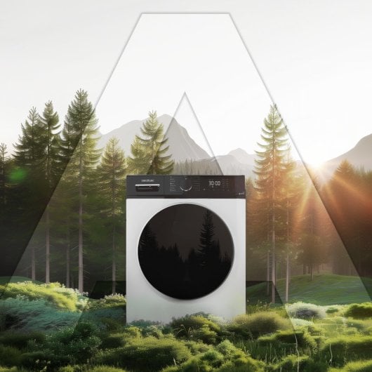Máquina de lavar roupa Cecotec de 10 kg com carregamento frontal, 1400 rpm, Classe A, Vapor Max Inverter, mais 15 programas