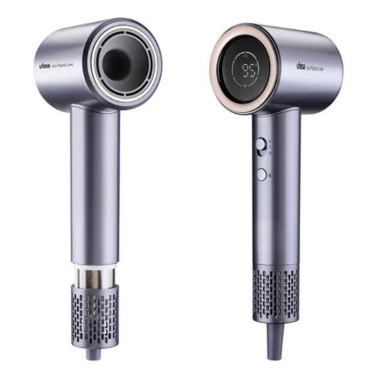 Secador de Cabelo Profissional Ufesa Ion-Plasma Luxe 1600W 3 Temperaturas 2 Velocidades Iónico Motor Digital Ecrã Digital Lavanda