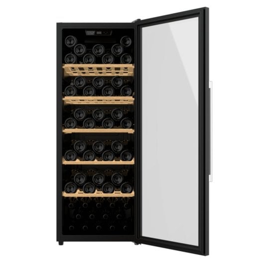 Weinkühlschrank Cecotec Grand Sommelier 201L 98 Flaschen Edelstahl Holzregale LED
