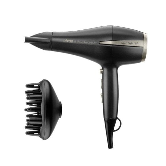 Secador de Cabelo Profissional Ufesa Fusion Pro 2400W 3 Temperaturas 2 Velocidades com Acessórios