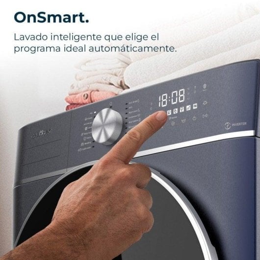 Lavadora Cecotec Bolero DressCode 8800 Inverter Carga Frontal 8kg 1400rpm A Ice Blue Vapor Inteligente