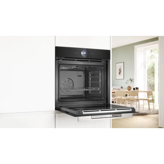 Horno eléctrico Bosch Serie 8 HRG7361B1 71L Negro panel táctil TFT vapor y limpieza catalítica
