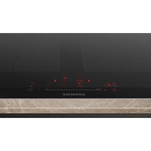 Placa de Inducción Siemens EX275HXC1E 90cm Aluminio Negro 4 Zonas Vidrio y Cerámica