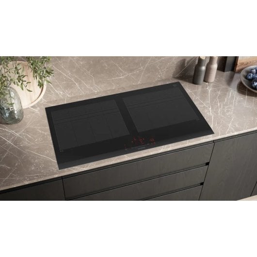 Placa de Inducción Siemens EX275HXC1E 90cm Aluminio Negro 4 Zonas Vidrio y Cerámica