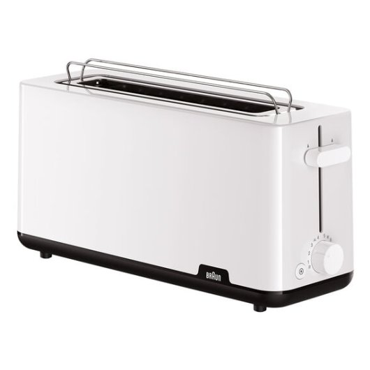 Tostador Braun HT1110WH 2 rebanadas 1030W Blanco ranura 25cm control giratorio