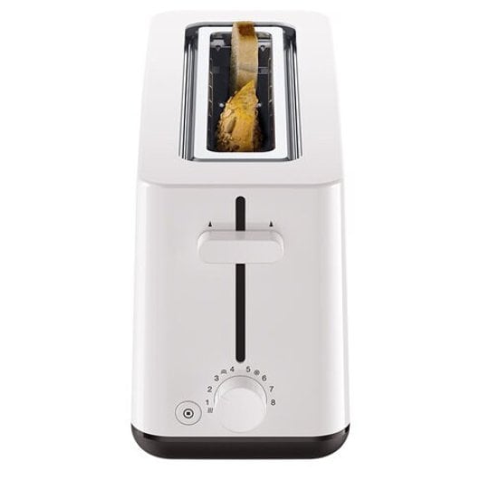 Tostador Braun HT1110WH 2 rebanadas 1030W Blanco ranura 25cm control giratorio