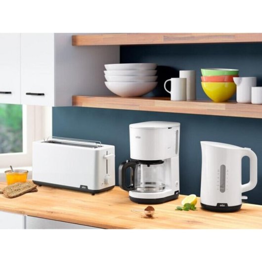 Tostapane Braun HT1110WH 2 fette 1030W Bianco incavo 25cm controllo rotativo