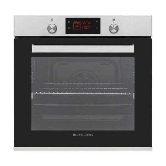 Horno eléctrico Aspes AHM10800DCX 78L Inox Negro Display LED táctil 10 programas Turbo