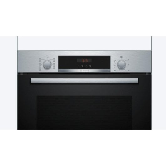 Forno Multifunções Bosch Serie 4 HBA574ES3 Pirolítico Hidrolítico 71L 60cm A+ Receitas Automáticas Preto/Inox