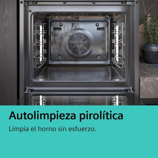 Horno eléctrico Siemens iQ500 HB578GES3 71L Negro Acero inoxidable autolimpieza pirolítica y humidClean