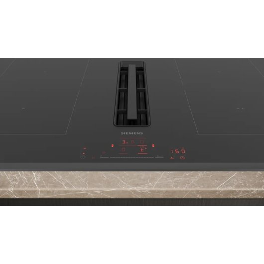 Placa Inducción Siemens iQ500 ED851HQ26E 80cm 4 Zonas Integrado Vidrio Negro Home Connect